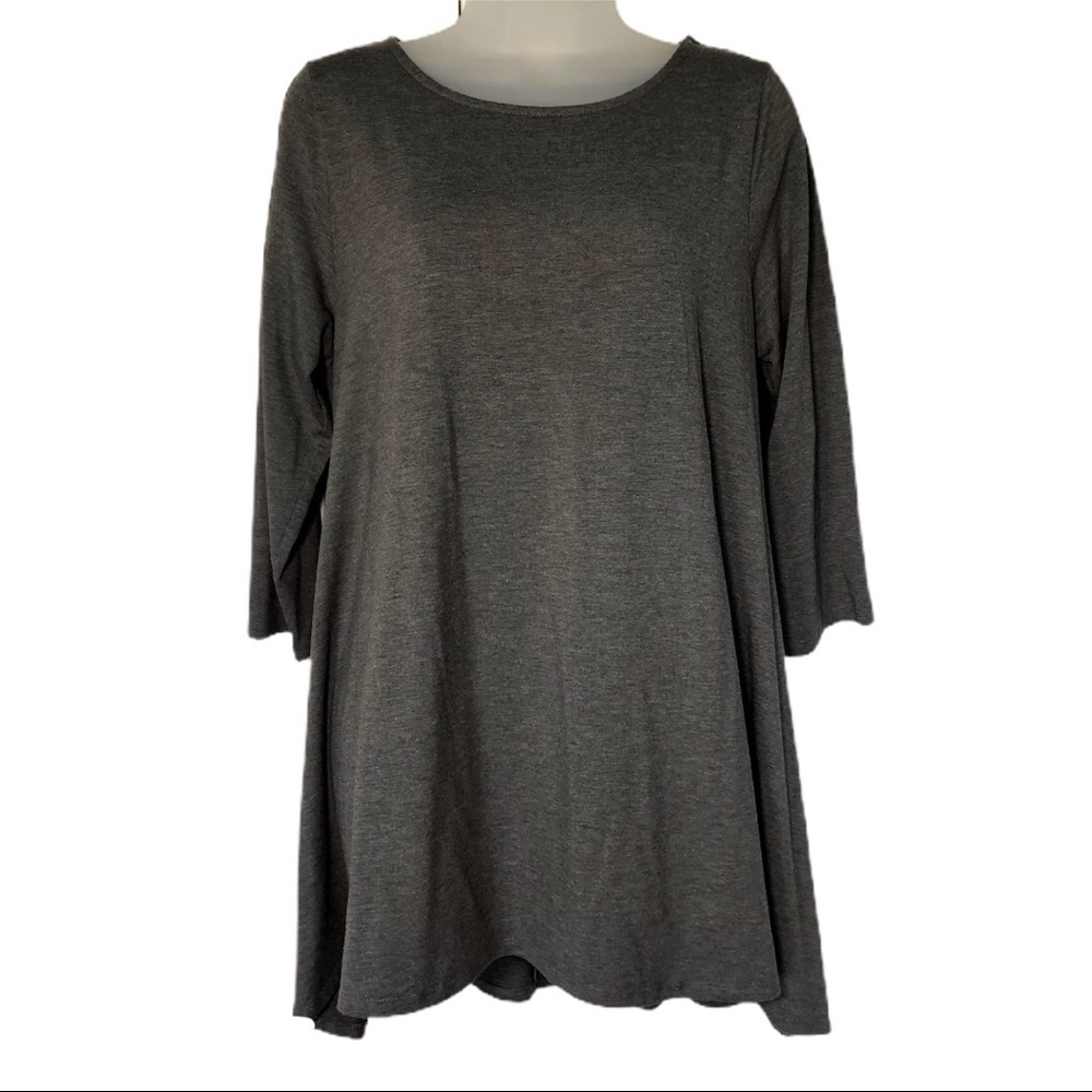 Occasionally Made Gray Dress Tunic 3/4 Sleeves